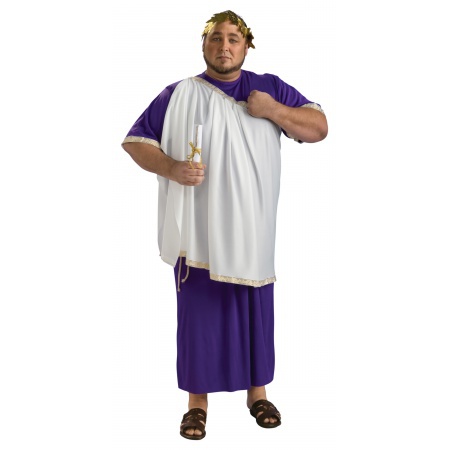 Julius Caesar Plus Costume Roman Emperor Greek God Zeus Toga image